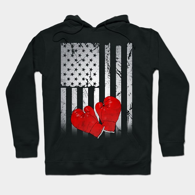 BOXING GLOVES USA AMERICAN FLAG Hoodie by missalona